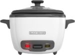 BLACK+DECKER 16-Cup Rice Cooker, 8-Cup Uncooked Rice, Steaming Basket, Removable Non-Stick Bowl, One Touch, Keep Warm - Image 2