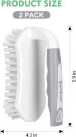 SetSail Scrub Brush, Heavy-Duty Scrub Brushes for Cleaning with Stiff Bristles Cleaning Brush for Shower, Bathroom, Carpet, Kitchen and Bathtub Scrubber - 2 Pack - Image 3