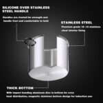 Cook N Home Stockpot Sauce Pot Induction Pot With Lid Professional Stainless Steel 12 Quart, Dishwasher Safe With Stay-Cool Handles, Silver - Image 8