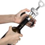 Beneno Wine Opener, Zinc Alloy Premium Wing Corkscrew with Multifunctional Bottles Opener, Sharp Wine Corkscrew with Ergonomic Non-Slip Wing Handle, Upgrade - Image 4