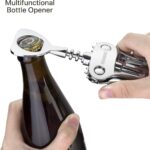 Beneno Wine Opener, Zinc Alloy Premium Wing Corkscrew with Multifunctional Bottles Opener, Sharp Wine Corkscrew with Ergonomic Non-Slip Wing Handle, Upgrade - Image 3