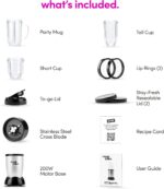 Magic Bullet Blender, Small, Silver, 11 Piece Set - Image 9