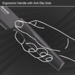 Knife Set, Brewin Kitchen Knife Set, Knives Set for Kitchen, Universal Knife Block, Utility Knife Block Set, Kitchen Essentials, New Home Essentials, Apartment Essentials, Dishwasher Safe - Image 5