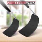 Unicook 2 Pack Flexible Silicone Spatula, Turner, 600F Heat Resistant, Ideal for Flipping Eggs, Burgers, Crepes and More, Black - Image 6