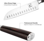 imarku Chef Knife 7 Inch Kitchen Knife Ultra Sharp Santoku Knife - 7Cr17Mov Japanese Chefs Knife, Kitchen Gadgets 2025, Birthday Gifts for Him Her, Best Gifts for Women Men - Image 4