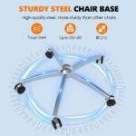 GABRYLLY Ergonomic Office Chair with Adjustable Lumbar Support, 3D Armrests & Headrest, 135° Reclining Chair with Footrest & Large Steel Base,300LBS Swivel Desk Chair(GYMN01) - Image 9