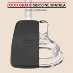 Unicook 2 Pack Flexible Silicone Spatula, Turner, 600F Heat Resistant, Ideal for Flipping Eggs, Burgers, Crepes and More, Black - Image 10