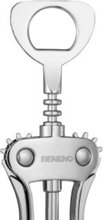 Beneno Wine Opener, Zinc Alloy Premium Wing Corkscrew with Multifunctional Bottles Opener, Sharp Wine Corkscrew with Ergonomic Non-Slip Wing Handle, Upgrade - Image 9