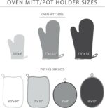 KitchenAid Ribbed Soft Silicone Oven Mitt Set, Charcoal Grey 2 Count , 7.5"x13" - Image 7
