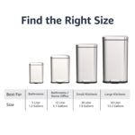 Amazon Basics Smudge Resistant Rectangular Trash Can With Soft-Close Foot Pedal, Brushed Stainless Steel, 50 Liter/13.2 Gallon, Satin Nickel Finish, 16.7"L x 14.7"W x 25.9"H - Image 6