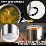 Cook N Home Stockpot Sauce Pot Induction Pot With Lid Professional Stainless Steel 12 Quart, Dishwasher Safe With Stay-Cool Handles, Silver - Image 6