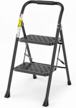 HBTower 2 Step Ladder, Step Stool for Adults,2 Step Ladder Folding Step Stool with Wide Pedal Ergonomic Design - Image 2