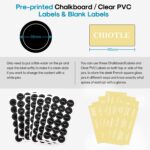 AOZITA 14 Pcs Glass Spice Jars with Spice Labels - 4oz Empty Square Spice Bottles - Shaker Lids and Airtight Metal Caps - Chalk Marker and Silicone Collapsible Funnel Included - Image 4