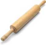 FARBERWARE Classic Wood Rolling Pin, 18-Inch Hardwood Dough Roller for Baking Pizza, Pies, Pastry and Cookies, Ergonomic Handles, Kitchen Essential - Image 2