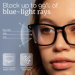 livho High Tech Blue Light Glasses - Advanced 99% Blue Light Blocking Computer Glasses - Anti Eyestrain & UV Glare Protection - Image 4