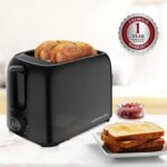 OVENTE Electric 2 Slice Toaster Machine with 6-Shade Browning Selector Setting, Compact Design and Removable Crumb Tray, 700W Power Perfect for Toasting Bread, Thin Bagels and Waffles, Black TP2210B - Image 9