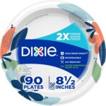 Dixie Medium Paper Plates, 8.5 Inch, 90 Count, 2X Stronger*, Microwave-Safe, Soak-Proof, Cut Resistant, Disposable Plates For Everyday Breakfast, Lunch, & Dinner Meals - Image 2