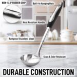 Zulay Kitchen Premium Soup Ladle – 12" Stainless Steel with Non-Slip Silicone Handle - Image 4