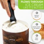 Spring Chef Heavy Duty Ice Cream Scoop with Comfortable Handle - Professional Ice Cream Scooper for Gelato, Sorbet, Cookie Dough, Melon, Frozen Yogurt - Dishwasher Safe Metal Kitchen Tool - Black - Image 7