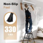 HBTower 2 Step Ladder, Step Stool for Adults,2 Step Ladder Folding Step Stool with Wide Pedal Ergonomic Design - Image 5