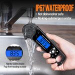 Meat Thermometer Digital, Instant Read Food Thermometer for Cooking Deep Fry BBQ Oven Grill Smoker Roast and Candy Thermometer, Camping & Kitchen Essentials, Gifts for Men Women - Image 4