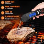Meat Thermometer Digital, Instant Read Food Thermometer for Cooking Deep Fry BBQ Oven Grill Smoker Roast and Candy Thermometer, Camping & Kitchen Essentials, Gifts for Men Women - Image 3