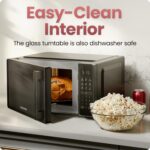 Chefman Countertop Microwave Oven 0.7 Cu. Ft., 700 Watts with 10 Power Levels, 6 Cooking Presets with One-Touch Express Cook, Eco Mode, Child Safety Lock, & Mute Button - Black - Image 7