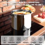 Cook N Home Stockpot Sauce Pot Induction Pot With Lid Professional Stainless Steel 12 Quart, Dishwasher Safe With Stay-Cool Handles, Silver - Image 5