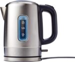 Amazon Basics Electric Stainless Steel Kettle for Tea and Coffee, BPA-Free, Fast Boiling, Auto Shut-Off, 1.1 Quarts, 1500W, Black and Silver - Image 2