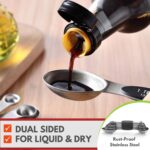 Spring Chef Stainless Steel Magnetic Measuring Spoons Set with Strong N45 Magnets, Heavy Duty Metal Kitchen Gadgets for Baking & Cooking, Fits in Most Kitchen Spice Jars, Set of 8 with Leveler, Black - Image 6