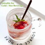 6 PACK Premium Glass Coffee Mugs with Handle, 12 OZ Classic Vertical Stripes Glass Coffee Cups, Transparent Tea Cup for Hot/Cold Beverages, Glassware Set for Americano, Latte, Cappuccino - Image 7