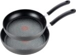 T-fal Ultimate Hard Anodized Nonstick Fry Pan Set 2 Piece, 8, 10 Inch, Oven Broiler Safe 400F, Kitchen, Cookware, Pots and Pans Set Non Stick, Frying Pans, Dishwasher Safe, Black - Image 2