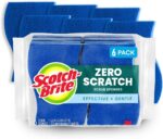 Scotch-Brite Zero Scratch Scrub Sponge, 6 Kitchen Sponges for Cleaning Around the Home, Bathroom & More, Scratch-free Dish Scrubber, Multi-surface Safe, Best for Nonstick Pots and Pans - Image 2