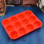 CAKETIME 12 Cups Silicone Muffin Pan - Nonstick Cupcake Pan 1 Pack Regular Size Silicone Mold for Baking - Image 9