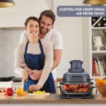 Silicone Trivets Mat Compatible with Ninja Crispi Air Fryer, Food-Grade Heat-Resistant Mats Accessories Compatible with FN101GY/FN101SG/FN101ST (Dark Grey, 1 Pack) - Image 8