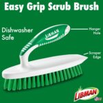 Libman Heavy Duty Scrub Brush Kit | Cleaning Brushes for Household Use | Tub Scrubber | Easy Grip Scrub Brush | Big Job Kitchen Brush | Dual Sided Tile & Grout Brush | 3 Different Brushes Included - Image 4