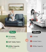 Loveseat Sofa, 51" Love Seat, Comfy Teddy Small Loveseat for Small Spaces, Tool-Free Setup Sofa Couch for Bedroom, All-Wood Couches for Living Room, No Pillow Included, Blue Grey - Image 5