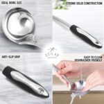 Zulay Kitchen Premium Soup Ladle – 12" Stainless Steel with Non-Slip Silicone Handle - Image 5