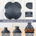 Silicone Trivets Mat Compatible with Ninja Crispi Air Fryer, Food-Grade Heat-Resistant Mats Accessories Compatible with FN101GY/FN101SG/FN101ST (Dark Grey, 1 Pack) - Image 6