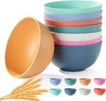 8PCS Cereal Bowl, Ohola Unbreakable Wheat Straw Cereal Bowls, Microwave & Dishwasher Safe Kitchen Bowls for Cereal, Snack, Soup, Salad and Rice, MultiColors, BPA Free, 26oz (Ser of 8) - Image 2