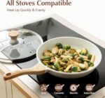 SENSARTE Nonstick Ceramic Frying Pan with Lid 8/9.5/10/11/12.5 Inch Omelet Pan Skillet, Free of Intentionally Added PFAS/PTFE Non-toxic Chef's Pan Induction Compatible Pan, Heat Resistant Handle - Image 6