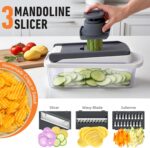 Mueller Pro-Series 10-in-1, 8 Blade Vegetable Chopper, Mandoline Slicer, Food Chopper with Container, Fruit Slicer, Kitchen Gadgets & Accessories, Home Essentials - Image 7