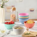 8PCS Cereal Bowl, Ohola Unbreakable Wheat Straw Cereal Bowls, Microwave & Dishwasher Safe Kitchen Bowls for Cereal, Snack, Soup, Salad and Rice, MultiColors, BPA Free, 26oz (Ser of 8) - Image 8