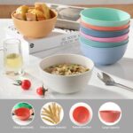 8PCS Cereal Bowl, Ohola Unbreakable Wheat Straw Cereal Bowls, Microwave & Dishwasher Safe Kitchen Bowls for Cereal, Snack, Soup, Salad and Rice, MultiColors, BPA Free, 26oz (Ser of 8) - Image 5