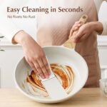 SENSARTE Nonstick Ceramic Frying Pan with Lid 8/9.5/10/11/12.5 Inch Omelet Pan Skillet, Free of Intentionally Added PFAS/PTFE Non-toxic Chef's Pan Induction Compatible Pan, Heat Resistant Handle - Image 8