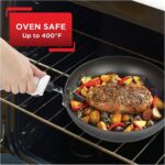 T-fal Ultimate Hard Anodized Nonstick Fry Pan Set 2 Piece, 8, 10 Inch, Oven Broiler Safe 400F, Kitchen, Cookware, Pots and Pans Set Non Stick, Frying Pans, Dishwasher Safe, Black - Image 7
