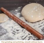 Aisoso French Rolling Pin, 17.7 Inches Wood Rolling Pin for Baking Extra Long Thickened, Classic Wooden Dough Roller for Fondant Pizza Pie Crust Cookie Pastry, Essential Kitchen Utensil, Brown - Image 6