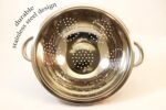 EXCELSTEEL Heavy Duty Stainless Steel Colander 5 Qt | Easy Grip Handles | Self-Draining Base | Mirror Polished | Dishwasher Safe | Pack of 1 - Image 3