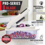 Mueller Pro-Series 10-in-1, 8 Blade Vegetable Chopper, Mandoline Slicer, Food Chopper with Container, Fruit Slicer, Kitchen Gadgets & Accessories, Home Essentials - Image 3