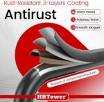 HBTower Step Ladder, Folding Step Stool with Wide Anti-Slip Pedal, Sturdy Steel Ladder, Convenient Handrail, Lightweight, Portable Steel Step Stool - Image 5